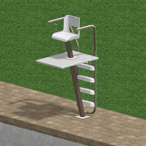 Spectrum Aquatics Sapphire 6 ft lifeguard chair — installed at a pool