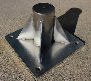 Spectrum Aquatics surface mount pool lift anchor — anchor installed on deck