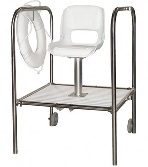 Spectrum Aquatics Torrey II 36 inch lifeguard chair — front view, ring buoy not included