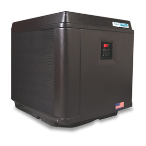 AquaComfort AquaChill ACT-1750C pool chiller, front three-quarter view of the cabinet