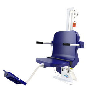 Aqua Creek Ranger 2 pool lift — studio view of seat and mast