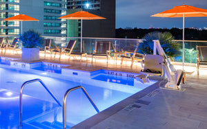 Aqua Creek Ranger 2 pool lift — installed at a pool