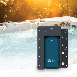 Clear Comfort CCW25 AOP system treating a residential portable spa and hot tub