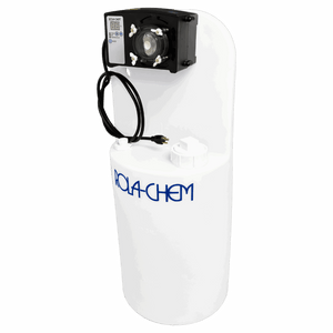 15 Gallon Chemical Tank with Pro Series 300 Metering Pump — close-up of the manway access and containment cover