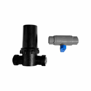 In-Line Strainer Kit with Valves and Clamps — shown from the opposite side