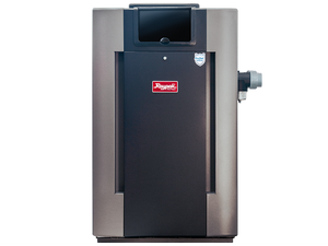 Raypak Digital cupro-nickel gas pool heater front face and control panel