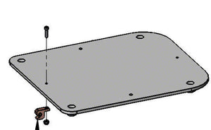 Aqua Creek F-40220-AT1 wood deck anchor plate — drawing view