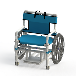 Aqua Creek F-520XWSPM 24 inch PVC pool access chair — blue mesh seat
