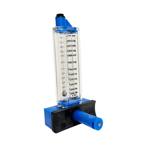 8" PVC Pool Flowmeter — the meter body with its saddle mounting block fitted