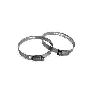 2" PVC Pool Flowmeter — the two hose clamps supplied with the meter