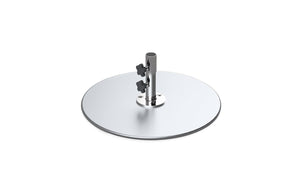 Ledge Lounger galvanized steel stack umbrella base, 24 in plate with 8 in stem