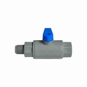 PVC Ball Valve 1/4 in MNPT x 1/4 in FNPT — close-up detail of the fitting