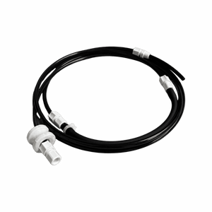 Peristaltic Pump Hose Assembly — the 13.5" Black Tygon + Poly option from the opposite side