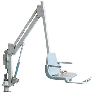 Global Pool Products R-450R reach ADA pool lift – front three-quarter view