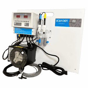 RC555XXP Ready-to-Mount pH/Dual ORP/FAC PPM Dosing System — the 1 x 38 GPD Gold Tip Probes option from the opposite side