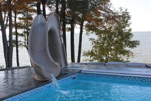 Global Pool Products Tidal Wave pool slide – flume exit