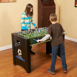 Hathaway Playoff Foosball Table - two children playing at the table in a games room