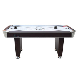 Hathaway Midtown II 6-ft Air Hockey Table with LED Scoring - Dark Cherry Finish Game Room — shown from the opposite side (1)