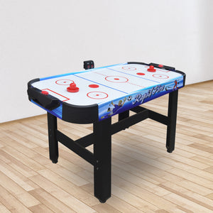 Hathaway Rapid Fire Multi-Game Table - full table in air hockey mode with strikers and pucks