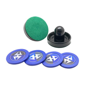 Hathaway Air Hockey 3.75-in Strikers and 2.87-in Pucks - Black and Blue Game Room Table