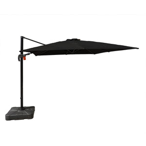 Island Umbrella Santorini 10-ft Square Cantilever Umbrella in Sunbrella Acrylic Patio — shown from the opposite side (2)