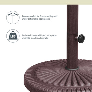 Island Umbrella 66-lb Base - for free-standing and under-table use; 66-lb resin base