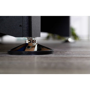 Hathaway Hustler Pool Table - close-up of the adjustable chrome levelling foot and lock nut