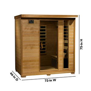 HeatWave Monticello Sauna Sauna & Spa — dimension and specification diagram