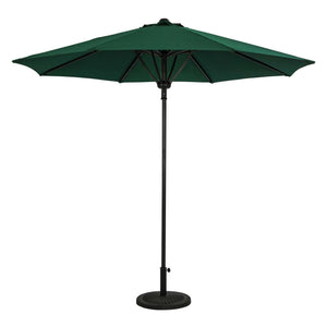 Island Umbrella Cabo Octagonal Market Umbrella - hunter green Breez-Tex canopy on a black pole