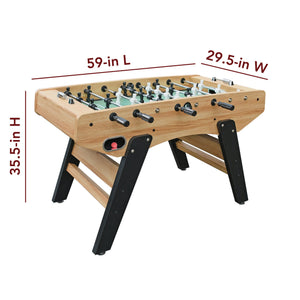 Hathaway Center Stage Pro Series 59-in Foosball Table - Telescopic Safety Rods Game — dimension and specification diagram