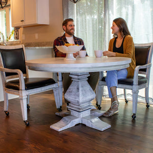 Hathaway Montecito 48-in Poker Table and Dining Top with 4 Arm Chairs Game Room Table — shown in use