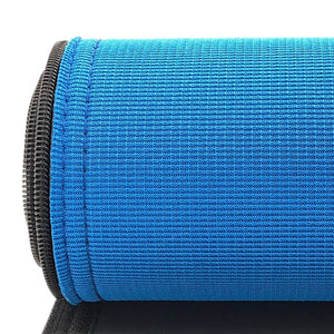 Blue Wave Rail Cover for Pool Handrails - close-up of the ribbed knit face and full-length zip