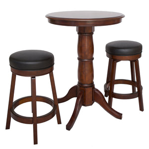 Hathaway Oxford 30-in Hardwood Pub Table with Stools - 3 Piece Set - Walnut Finish Game Room Table