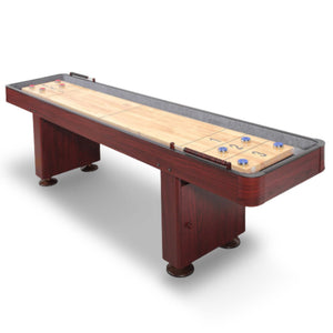 Hathaway Challenger Shuffleboard Table - Dk Cherry Finish Game Room Table — shown from the opposite side