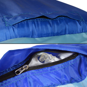 Blue Wave Drift + Escape Inflatable Pool Lounger - zipped pocket holding the valves and repair kit