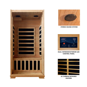 HeatWave Buena Vista Carbon Sauna Sauna & Spa — dimension and specification diagram (2)