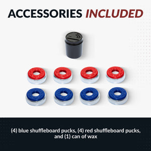Hathaway Avenger 9-ft Shuffleboard Table - Black Finish Game Room Table — dimension and specification diagram (1)