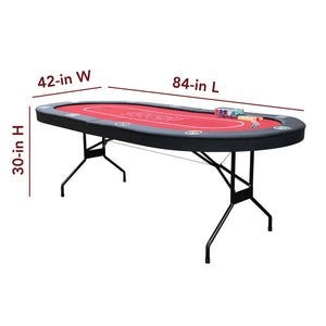 Hathaway Fourth Street Texas Holdem Table - 84 in long, 42 in wide and 30 in high