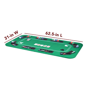 Hathaway No Limit Casino Table Top - 62.5 in long by 31 in wide when opened out