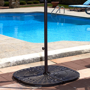 Island Umbrella (4) 30-lb Resin Umbrella Base Weights in Bronze Patio Furniture & Umbrella