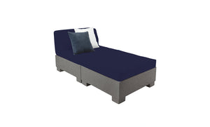 Ledge Lounger Affinity 2 Piece Sun Chair in Granite Gray frame with Captain Navy fabric