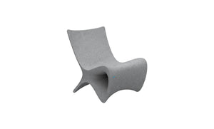 Ledge Lounger Autograph Chair — granite gray resin, full view