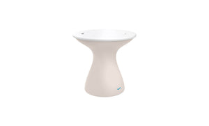 Ledge Lounger Autograph Tall Ice Bin Side Table — cloud base, white lid