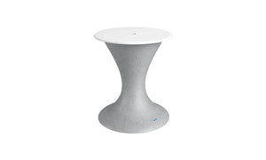 Ledge Lounger Autograph Umbrella Stand Ice Bin — granite gray base, white lid
