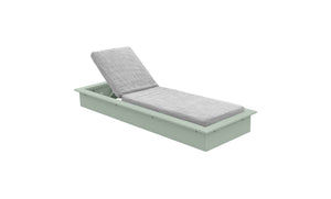 Ledge Lounger Echo Chaise — sage green resin