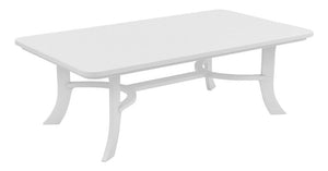 Ledge Lounger Legacy Coffee Table — outdoor coffee table, rectangular top in white