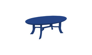 Ledge Lounger Legacy Coffee Table — oval top in navy