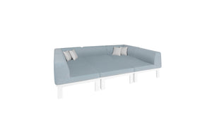 Ledge Lounger Mainstay Sectional middle piece — six-piece U-shape layout