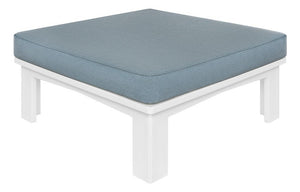 Ledge Lounger Mainstay Sectional sectional ottoman — white outdoor sectional ottoman, angled view