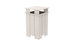 Ledge Lounger Mainstay square trash bin — cloud colourway, front view